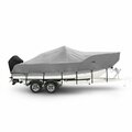 Eevelle Boat Cover BAY BOAT Rounded Bow Inboard Fits 21ft 6in L up to 96in W Charcoal SBCCBR2196-CHG